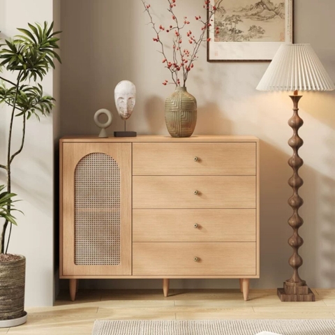 Tủ Trang Trí Cánh Mây 4 Tầng Ngăn Kéo Hiện Đại 140x40x98cm Yapi-181