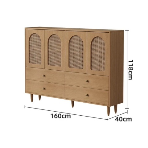 Tủ Trang Trí Cánh Mây 4 Tầng Ngăn Kéo Hiện Đại 140x40x98cm Yapi-181