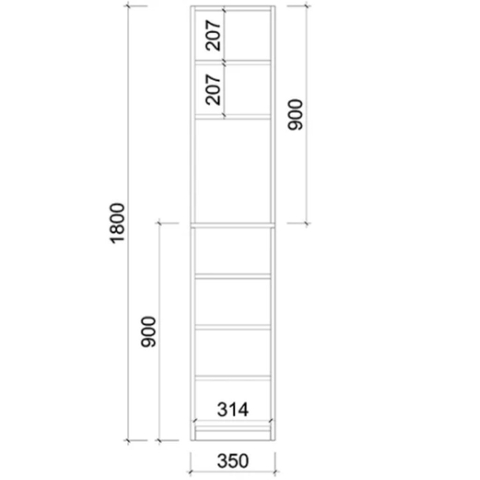 Tủ Lưu Trữ Đa Năng 4 Ngăn Kéo Kèm Kệ Cánh Kính Sóng 40x50x180cm Yapi-178