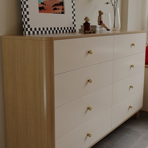 Tủ Trang Trí Bo Cong Nhiều Ngăn Kéo Nhiều Kích Thước 140x40x78cm, Yapi-182