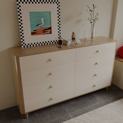 Tủ Trang Trí Bo Cong Nhiều Ngăn Kéo Nhiều Kích Thước 140x40x78cm, Yapi-182
