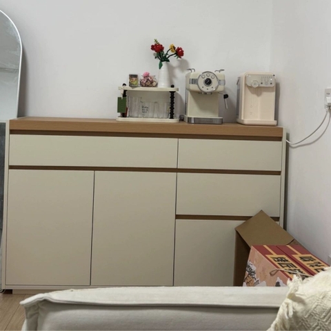 Tủ Để Đồ Đa Năng Kèm Ngăn Kéo Phối Màu Vân Gỗ Hiện Đại 150x40x90cm Yapi-179