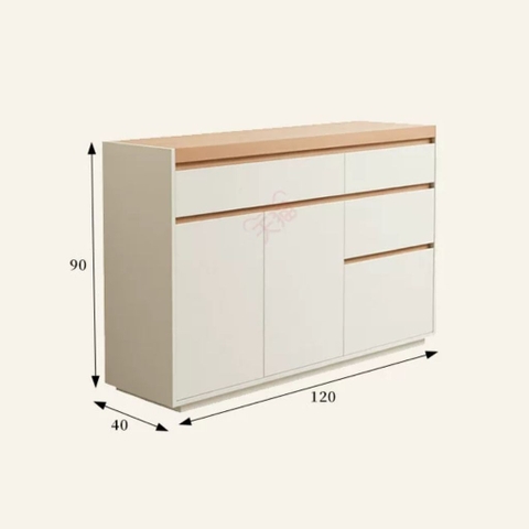 Tủ Để Đồ Đa Năng Kèm Ngăn Kéo Phối Màu Vân Gỗ Hiện Đại 150x40x90cm Yapi-179