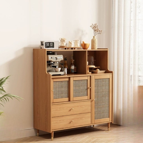 Kodogo TB010, Tủ Bếp Để Đồ Cánh Mây Kèm Ngăn Kéo Hiện Đại 120x40x128cm
