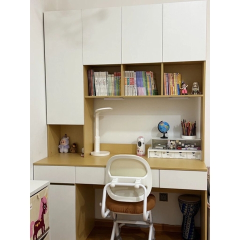 Bàn Hoc Và Làm Việc Kèm Kệ Sách Lưu Trữ Thông Minh 180x60x220cm Yapi-433