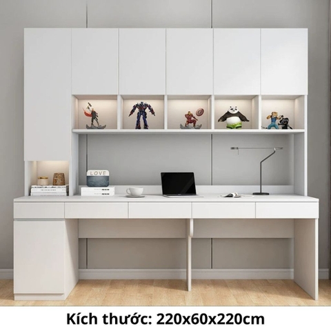 Bàn Hoc Và Làm Việc Kèm Kệ Sách Lưu Trữ Thông Minh 180x60x220cm Yapi-433