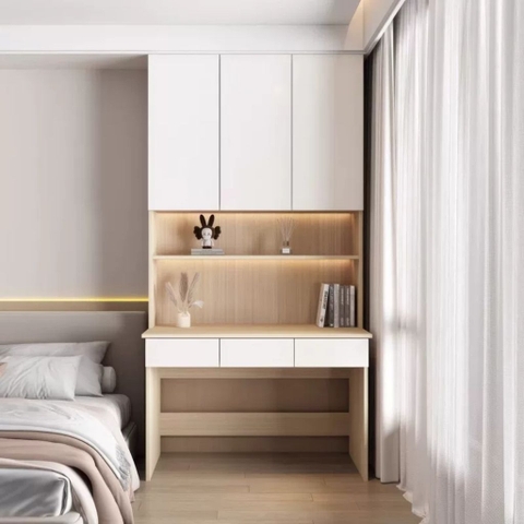 Bàn Học Và Làm Việc Kèm Kệ Sách Nhỏ Gọn 120x55x230cm Yapi-432