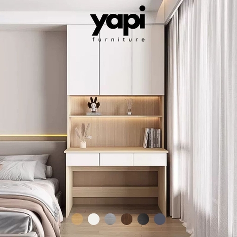 Bàn Học Và Làm Việc Kèm Kệ Sách Nhỏ Gọn 120x55x230cm Yapi-432