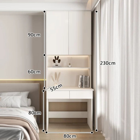 Bàn Học Và Làm Việc Kèm Kệ Sách Nhỏ Gọn 120x55x230cm Yapi-432