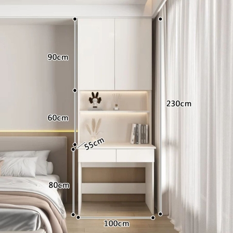 Bàn Học Và Làm Việc Kèm Kệ Sách Nhỏ Gọn 120x55x230cm Yapi-432