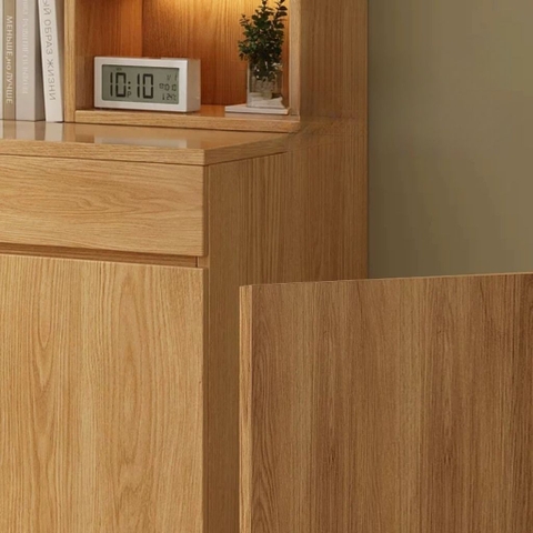 Bàn Học Và Làm Việc Kèm Kệ Sách Cánh Kính Hiện Đại 240x60x240cm Yapi-435