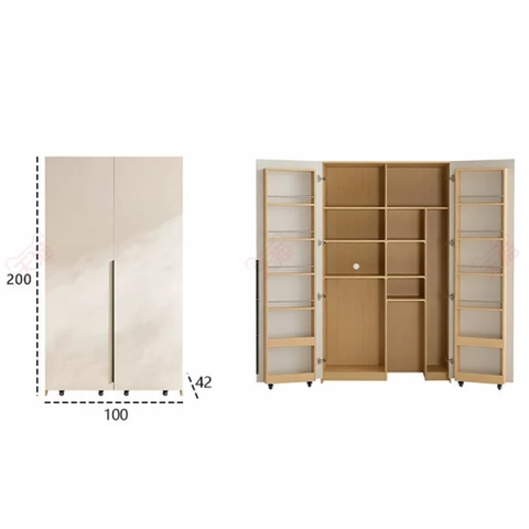 Tủ Lưu Trữ Đồ Gia Dụng Đa Năng Cho Nhà Bếp 100x42x200cm Yapi-175
