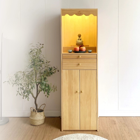 Tủ Thờ Ngăn Kéo Nhỏ Gọn Gỗ MDF Hiện Đại 60x40x170cm Yapi-1212