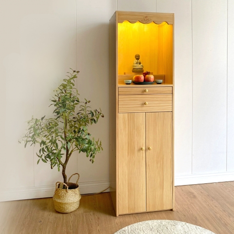 Tủ Thờ Ngăn Kéo Nhỏ Gọn Gỗ MDF Hiện Đại 60x40x170cm Yapi-1212