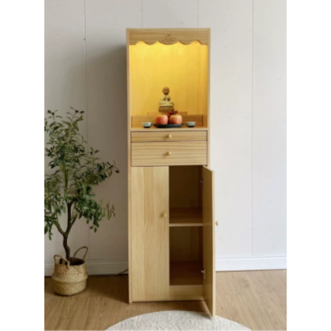 Tủ Thờ Ngăn Kéo Nhỏ Gọn Gỗ MDF Hiện Đại 60x40x170cm Yapi-1212