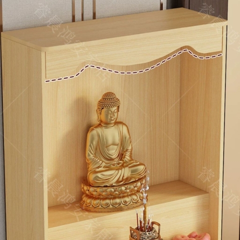 Tủ Thờ Bo Cong Góc Có Ngăn Kéo Tiện Lợi Cho Phòng Khách 80x40x196cm Yapi-1215