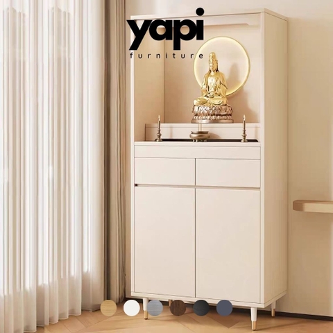 Tủ Thờ Đứng Kèm Ngăn Kéo Và Tủ Lưu Trữ Chân Gỗ 88x40x190cm Yapi-1216