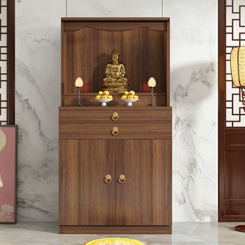 Tủ Thờ Đứng Tích Hợp Ngăn Kéo Đa Năng Cho Phòng Khách 80x45x180cm Yapi-1218
