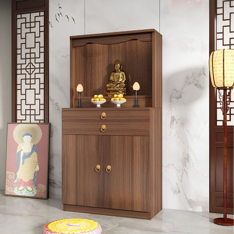 Tủ Thờ Đứng Tích Hợp Ngăn Kéo Đa Năng Cho Phòng Khách 80x45x180cm Yapi-1218