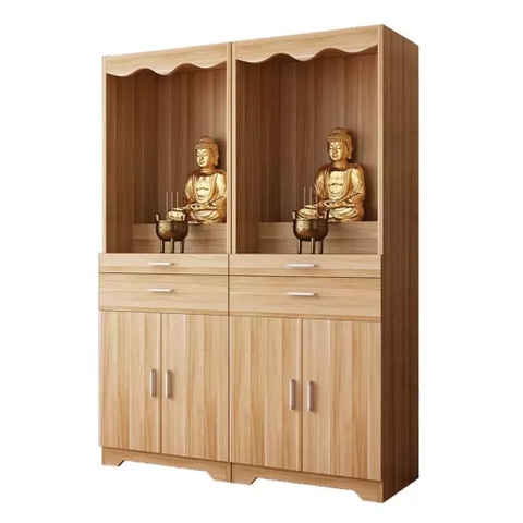 Tủ Thờ Nhỏ Gọn Tối Giản Tích Hợp Ngăn Kéo Và Tủ Lưu Trữ 60x40x166cm Yapi-1219
