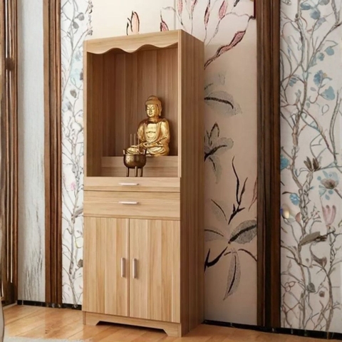 Tủ Thờ Nhỏ Gọn Tối Giản Tích Hợp Ngăn Kéo Và Tủ Lưu Trữ 60x40x166cm Yapi-1219