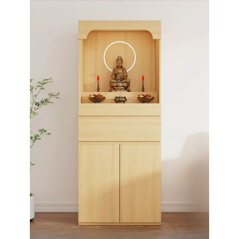 Tủ Thờ Dáng Cao Phối Màu Hiện Đại, Kèm Ngăn Kéo Và Tủ Lưu Trữ 80x40x198cm Yapi-1224