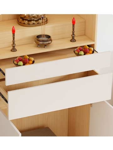 Tủ Thờ Dáng Cao Kèm Ngăn Kéo Và Tủ Lưu Trữ Hiện Đại 80x40x198cm Yapi-1223