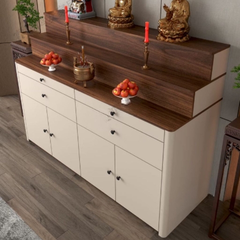 Tủ Thờ Tam Cấp Bo Cong Góc Hiện Đại Có Ngăn Kéo 180x60x126cm Yapi-1226