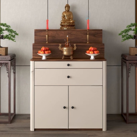 Tủ Thờ Tam Cấp Bo Cong Góc Hiện Đại Có Ngăn Kéo 180x60x126cm Yapi-1226