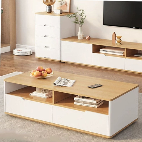 Bàn Trà Sofa 2 Ngăn Kéo Phong Cách Hiện Đại 120x60x40cm Yapi-702
