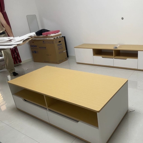 Bàn Trà Sofa 2 Ngăn Kéo Phong Cách Hiện Đại 120x60x40cm Yapi-702