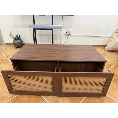 Combo Bàn Trà Và Kệ TV Cánh Mây Hiện Đại Cho Phòng Khách 180x40x40cm Yapi-705
