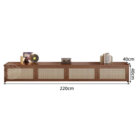 Combo Bàn Trà Và Kệ TV Cánh Mây Hiện Đại Cho Phòng Khách 180x40x40cm Yapi-705