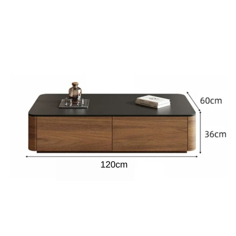Combo Bàn Trà Và Kệ TV Bo Cong Có Ngăn Tủ Lưu Trữ 200x30x36cm Yapi-707