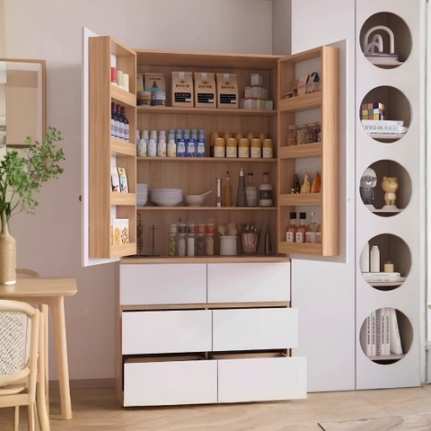 Tủ Để Đồ Đa Năng Cửa Mở Kèm Ngăn Kéo Hiện Đại 100x42x200cm Yapi-185