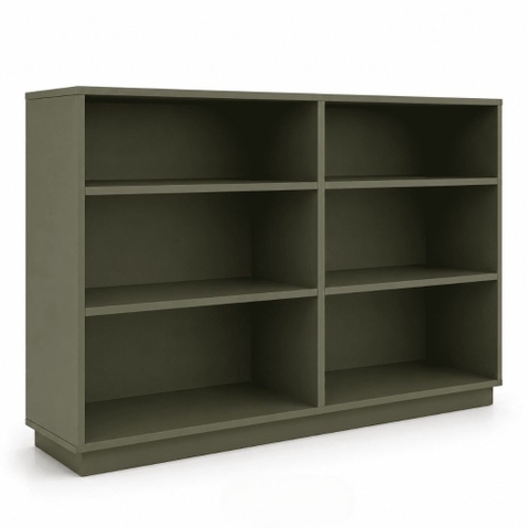 Tủ Bếp Đa Năng Cánh Kính Sóng Kết Hợp Kệ Trang Trí 160x40x120cm Yapi-XTB002