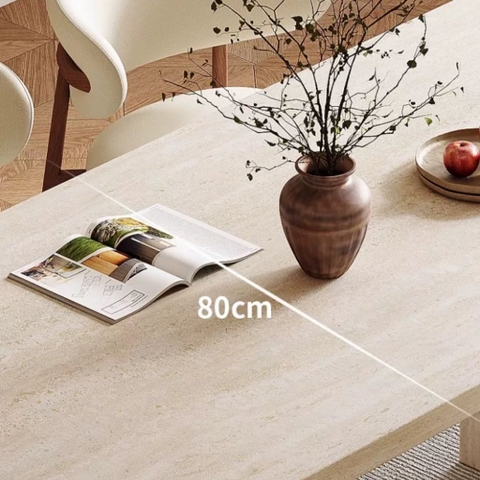 Bàn Ăn Bo Tròn 4 Góc Tối Giản Hiện Đại Cho Phòng Bếp 160x80x75cm Yapi-BA001