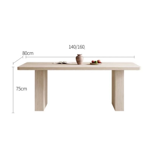 Bàn Ăn Bo Tròn 4 Góc Tối Giản Hiện Đại Cho Phòng Bếp 160x80x75cm Yapi-BA001