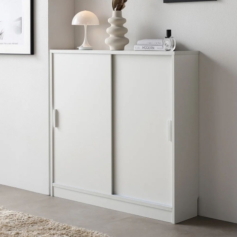 Tủ Trang Trí Dáng Thấp Cánh Lùa Tối Giản Cho Căn Hộ 90x30x85cm Yapi-190