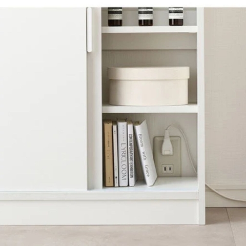 Tủ Trang Trí Dáng Thấp Cánh Lùa Tối Giản Cho Căn Hộ 90x30x85cm Yapi-190