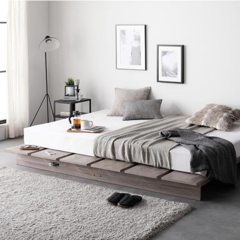 Giường Bệt Pallet Tối Giản, Dễ Lắp Ráp Cho Phòng Ngủ 1m8x2m Yapi- 563