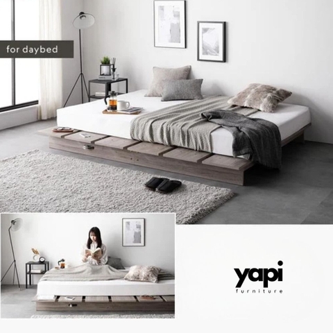 Giường Bệt Pallet Tối Giản, Dễ Lắp Ráp Cho Phòng Ngủ 1m8x2m Yapi- 563
