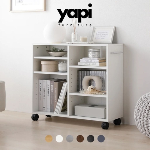 Kệ Sách Di Động 3 Tầng Có Bánh Xe Nhỏ Gọn Đa Năng 75x26x66.7cm Yapi-679