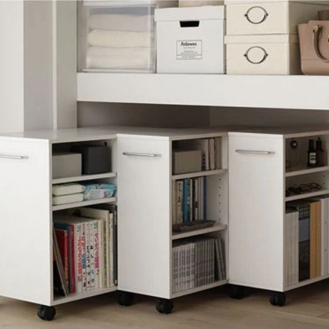 Kệ Sách Di Động 3 Tầng Có Bánh Xe Nhỏ Gọn Đa Năng 75x26x66.7cm Yapi-679