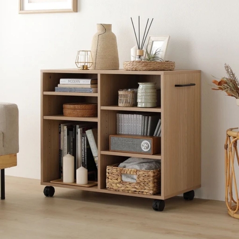Kệ Sách Di Động 3 Tầng Có Bánh Xe Nhỏ Gọn Đa Năng 75x26x66.7cm Yapi-679