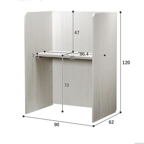 Bàn Làm Việc Cá Nhân Có Vách Ngăn Nhỏ Gọn 90x62x120cm Yapi-439