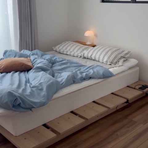 Giường Bệt Pallet Tối Giản, Dễ Lắp Ráp Cho Phòng Ngủ 1m8x2m Yapi- 563