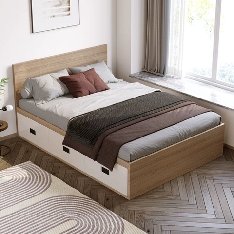 Giường Ngủ 3 Ngăn Kéo Lưu Trữ Có Hộc Lưu Trữ 1m8x2m Yapi-571