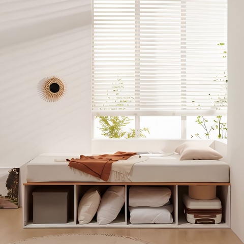 Giường Ngủ Kèm Tủ Lưu Trữ Cánh Lùa Hiện Đại 1m6x2m Yapi-573