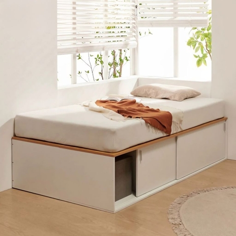 Giường Ngủ Kèm Tủ Lưu Trữ Cánh Lùa Hiện Đại 1m6x2m Yapi-573
